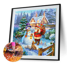 Load image into Gallery viewer, Diamond Painting - Full Round - Santa Claus and Snowman (30*30CM)
