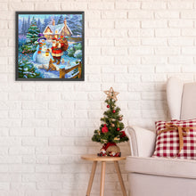 Load image into Gallery viewer, Diamond Painting - Full Round - Santa Claus and Snowman (30*30CM)
