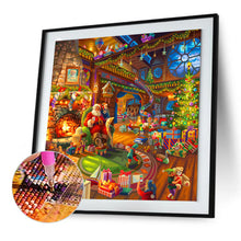 Load image into Gallery viewer, Diamond Painting - Full Round - Santa&#39;s cozy cabin (30*30CM)
