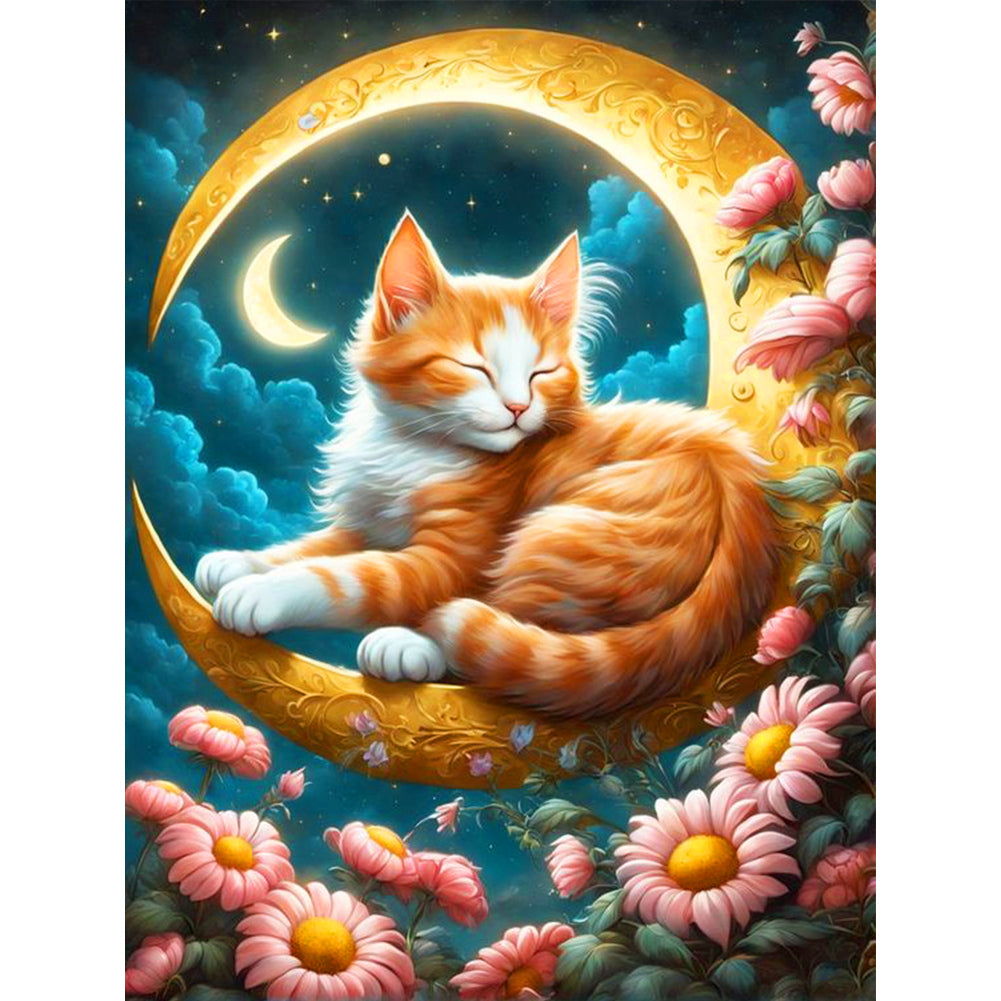 Diamond Painting - Full Round - sleeping cat (30*40CM)
