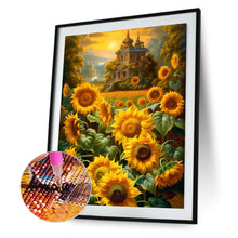 Load image into Gallery viewer, Diamond Painting - Full Round - Sunflowers and Manor (30*40CM)
