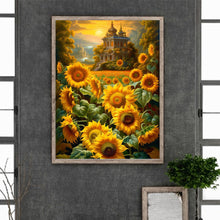 Load image into Gallery viewer, Diamond Painting - Full Round - Sunflowers and Manor (30*40CM)
