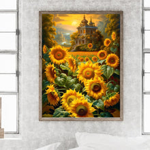 Load image into Gallery viewer, Diamond Painting - Full Round - Sunflowers and Manor (30*40CM)
