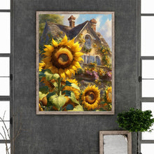 Load image into Gallery viewer, Diamond Painting - Full Round - Sunflowers and Manor (30*40CM)
