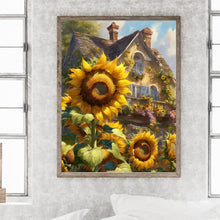 Load image into Gallery viewer, Diamond Painting - Full Round - Sunflowers and Manor (30*40CM)
