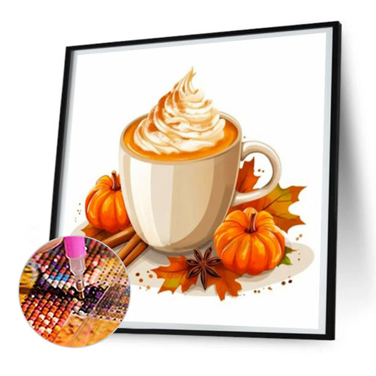 Diamond Painting - Full Round - pumpkin coffee (30*30CM)