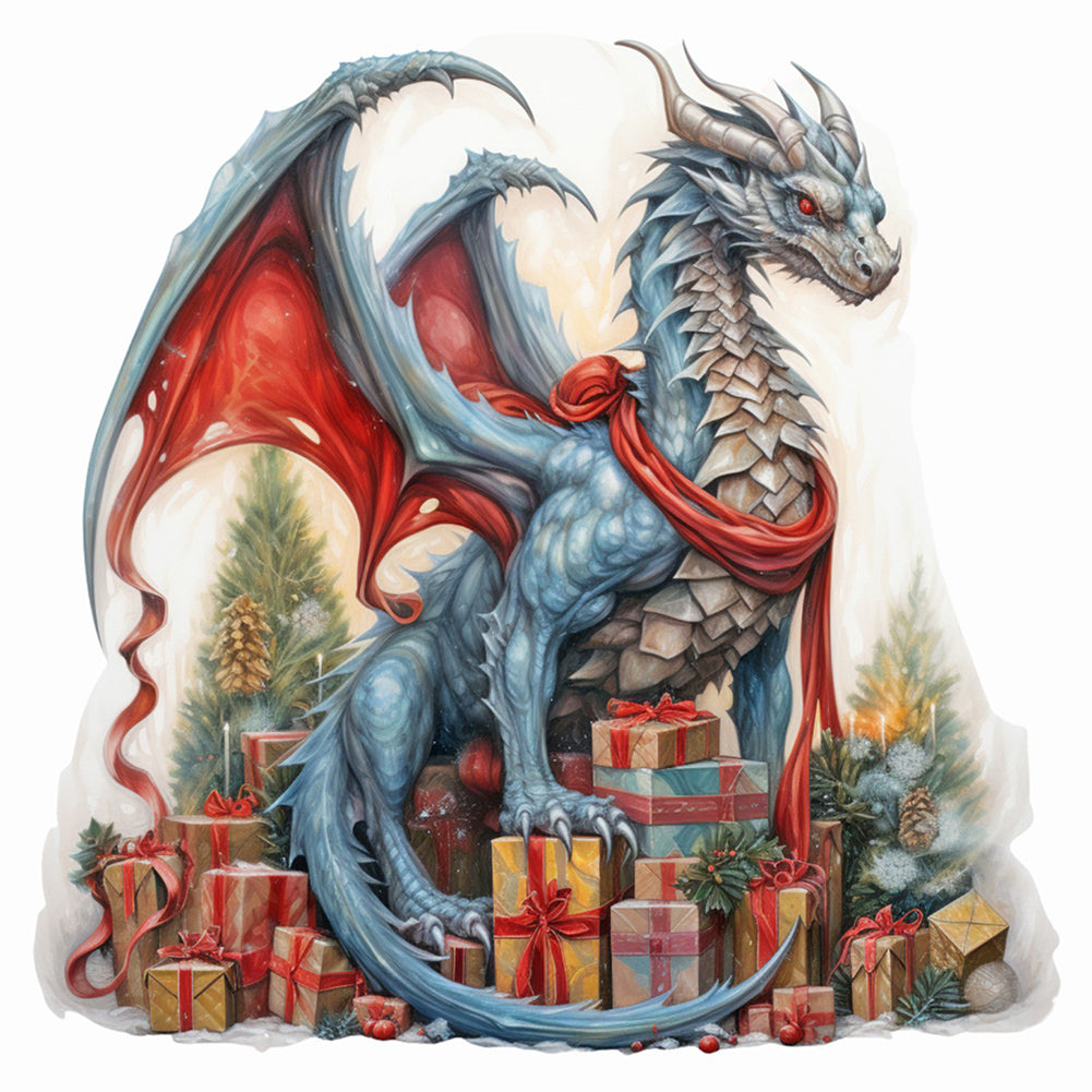 Diamond Painting - Full Round - Christmas pterosaur (30*30CM)