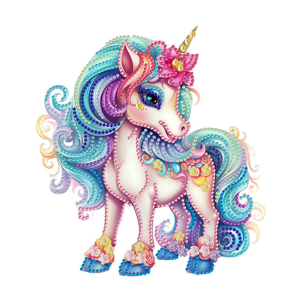 Diamond Painting - Partial Special Shaped - unicorn (30*30CM)