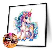 Load image into Gallery viewer, Diamond Painting - Partial Special Shaped - unicorn (30*30CM)
