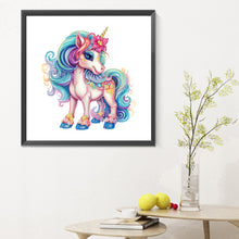 Load image into Gallery viewer, Diamond Painting - Partial Special Shaped - unicorn (30*30CM)
