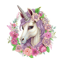 Load image into Gallery viewer, Diamond Painting - Partial Special Shaped - unicorn (30*30CM)
