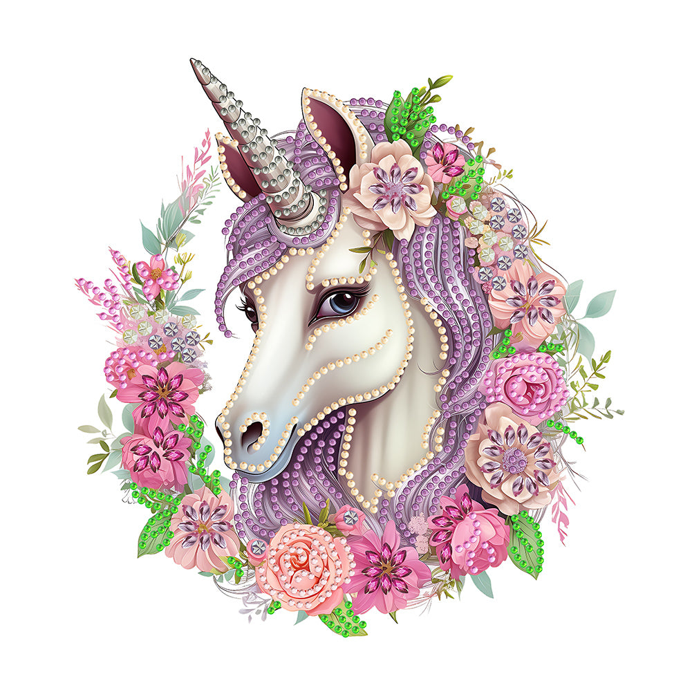 Diamond Painting - Partial Special Shaped - unicorn (30*30CM)