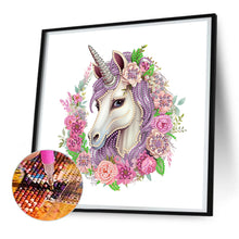Load image into Gallery viewer, Diamond Painting - Partial Special Shaped - unicorn (30*30CM)
