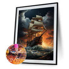 Load image into Gallery viewer, Diamond Painting - Full Round - sea sailing boat (30*40CM)
