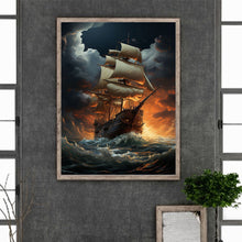 Load image into Gallery viewer, Diamond Painting - Full Round - sea sailing boat (30*40CM)

