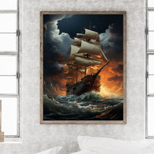 Load image into Gallery viewer, Diamond Painting - Full Round - sea sailing boat (30*40CM)
