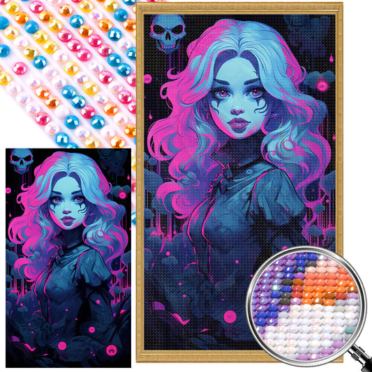 AB Diamond Painting - Full Round - elegant girl (40*70CM)