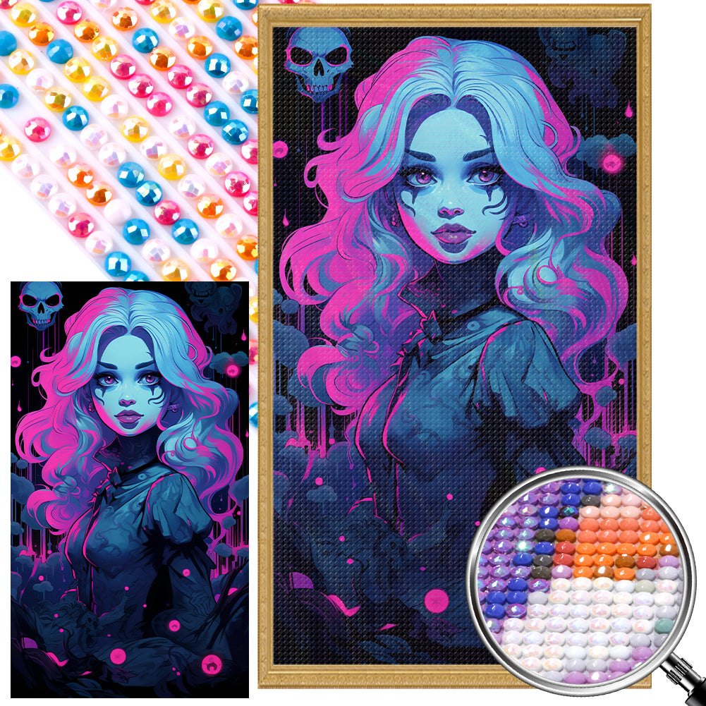 AB Diamond Painting - Full Round - elegant girl (40*70CM)