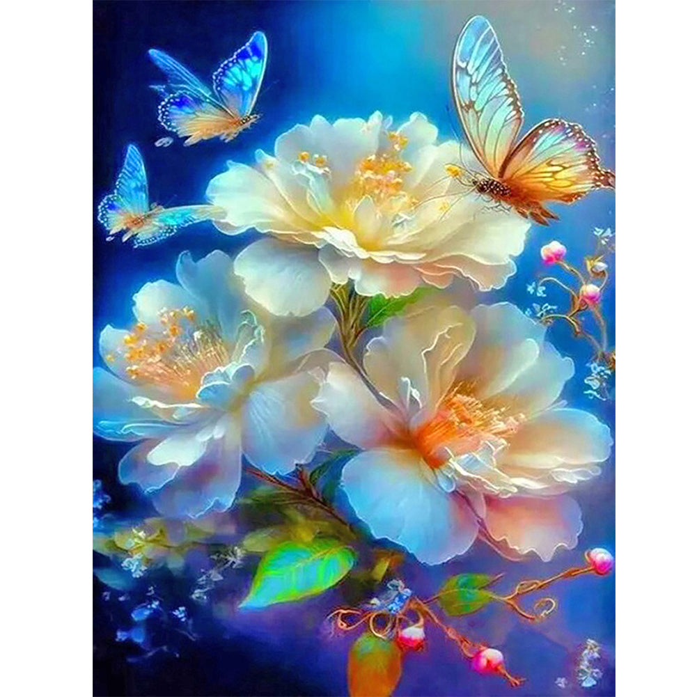 Diamond Painting - Full Round - flowers and butterflies (30*40CM)