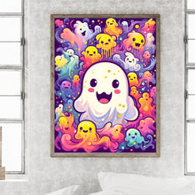 Load image into Gallery viewer, Diamond Painting - Full Round - Cute little ghost (30*40CM)
