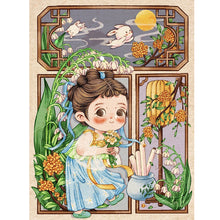 Load image into Gallery viewer, Diamond Painting - Full Round - antique little girl (30*40CM)
