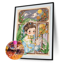Load image into Gallery viewer, Diamond Painting - Full Round - antique little girl (30*40CM)
