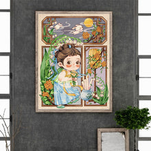 Load image into Gallery viewer, Diamond Painting - Full Round - antique little girl (30*40CM)
