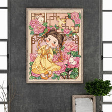 Load image into Gallery viewer, Diamond Painting - Full Round - antique little girl (30*40CM)
