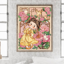 Load image into Gallery viewer, Diamond Painting - Full Round - antique little girl (30*40CM)

