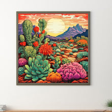 Load image into Gallery viewer, Diamond Painting - Full Round - sunset succulent (40*40CM)
