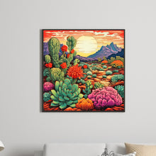Load image into Gallery viewer, Diamond Painting - Full Round - sunset succulent (40*40CM)
