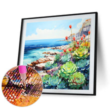 Load image into Gallery viewer, Diamond Painting - Full Round - Succulents on the beach (40*40CM)
