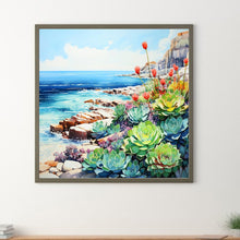 Load image into Gallery viewer, Diamond Painting - Full Round - Succulents on the beach (40*40CM)
