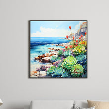 Load image into Gallery viewer, Diamond Painting - Full Round - Succulents on the beach (40*40CM)
