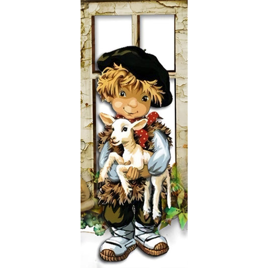 Diamond Painting - Full Round - boy and child (30*75CM)