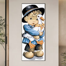 Load image into Gallery viewer, Diamond Painting - Full Round - boy with goose (30*75CM)

