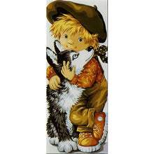 Load image into Gallery viewer, Diamond Painting - Full Round - boy and puppy (30*75CM)
