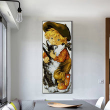 Load image into Gallery viewer, Diamond Painting - Full Round - boy and puppy (30*75CM)
