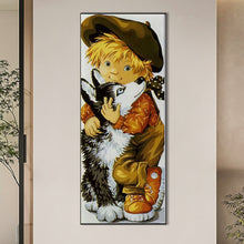 Load image into Gallery viewer, Diamond Painting - Full Round - boy and puppy (30*75CM)
