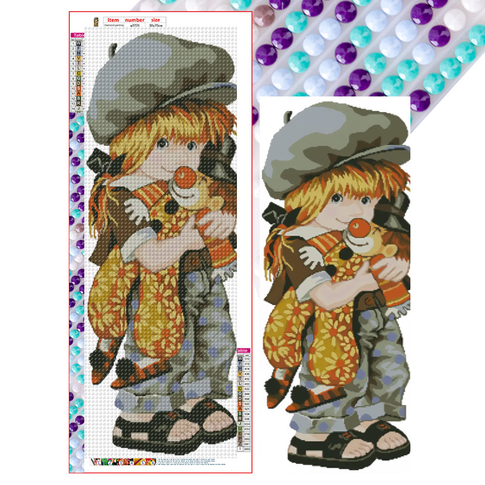 Diamond Painting - Full Round - clown girl (30*75CM)
