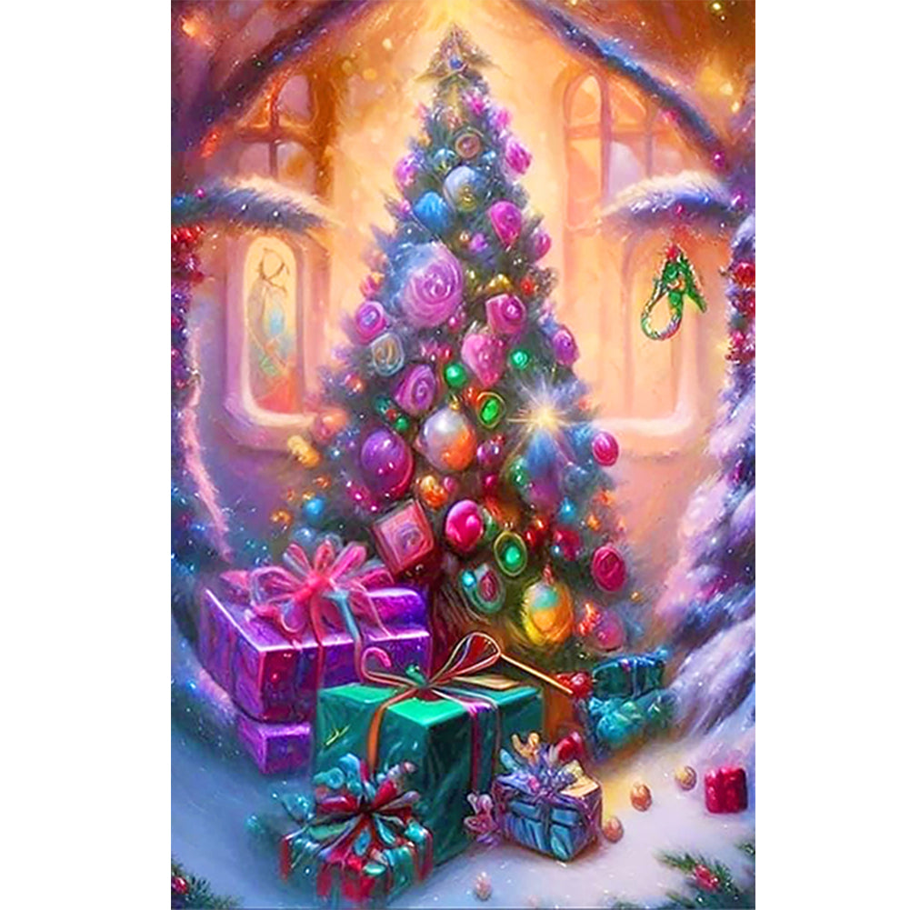 Diamond Painting - Full Round - Christmas tree and gifts (40*60CM)