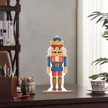 Load image into Gallery viewer, Wooden Crystal Painting Desktop Kit Diamond Art Table Decor (Xmas Nutcracker #3)
