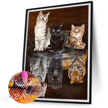 Load image into Gallery viewer, AB Diamond Painting - Full Square - Tender and ferocious cats (40*50CM)
