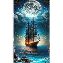 Load image into Gallery viewer, AB Diamond Painting - Full Square - sea sailing boat (40*70CM)
