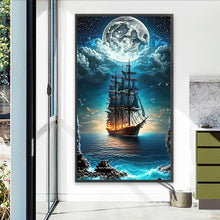 Load image into Gallery viewer, AB Diamond Painting - Full Square - sea sailing boat (40*70CM)
