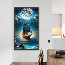 Load image into Gallery viewer, AB Diamond Painting - Full Square - sea sailing boat (40*70CM)
