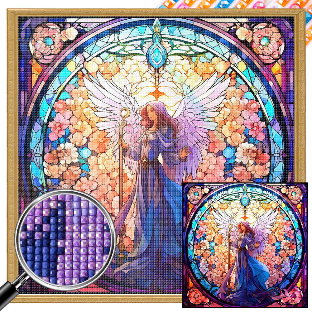 AB Diamond Painting - Full Square - floral angel (30*30CM)