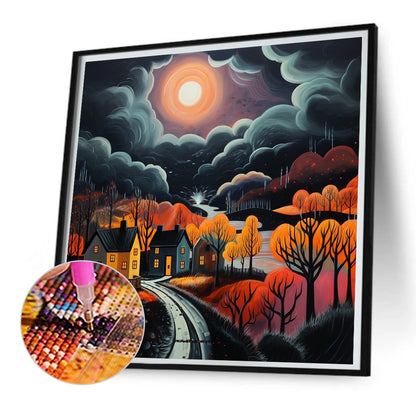 AB Diamond Painting - Full Square - full moon night scene (30*30CM)