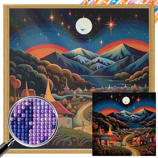 AB Diamond Painting - Full Square - Quiet night scene (30*30CM)