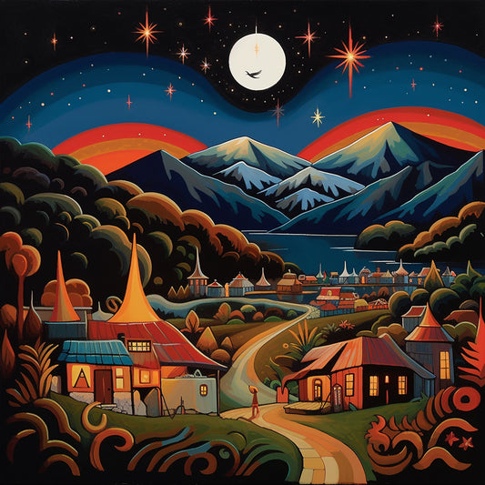 AB Diamond Painting - Full Square - Quiet night scene (30*30CM)